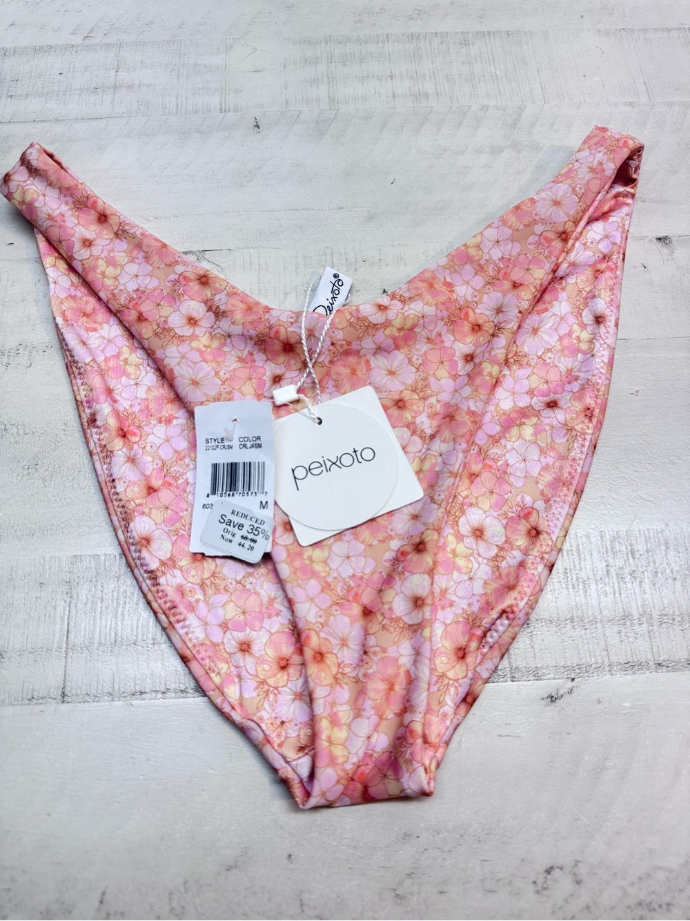 Peixoto CORAL JASMIN Shelley Floral Bikini Swim Bottom, nwt size medium